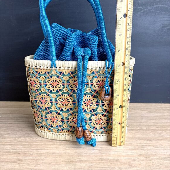 The Sak basket and crocheted satchel handbag - beachy style - Picture 8 of 8